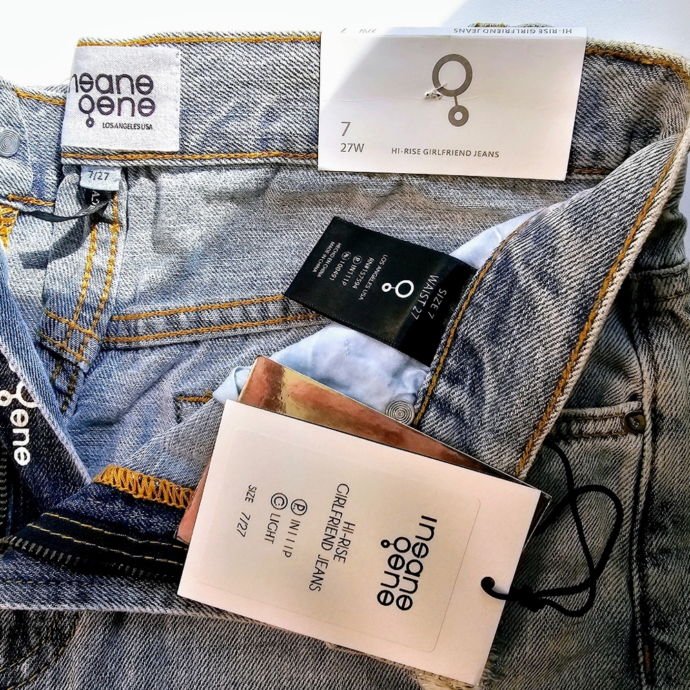 Insane Gene, High Rise Ripped Ankle Girlfriend Jeans - Picture 5 of 9
